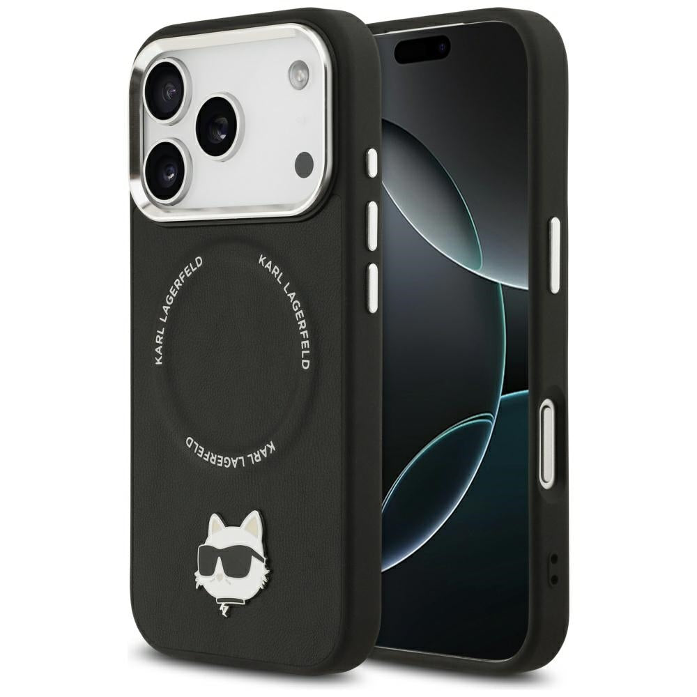 MagSafe Case for Apple iPhone 17 Pro, Karl Lagerfeld, Choupette Pin, Black