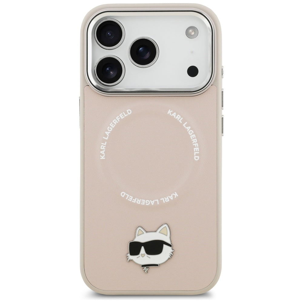 MagSafe Hülle für Apple iPhone 17 Pro, Karl Lagerfeld, Choupette Pin, Rosa