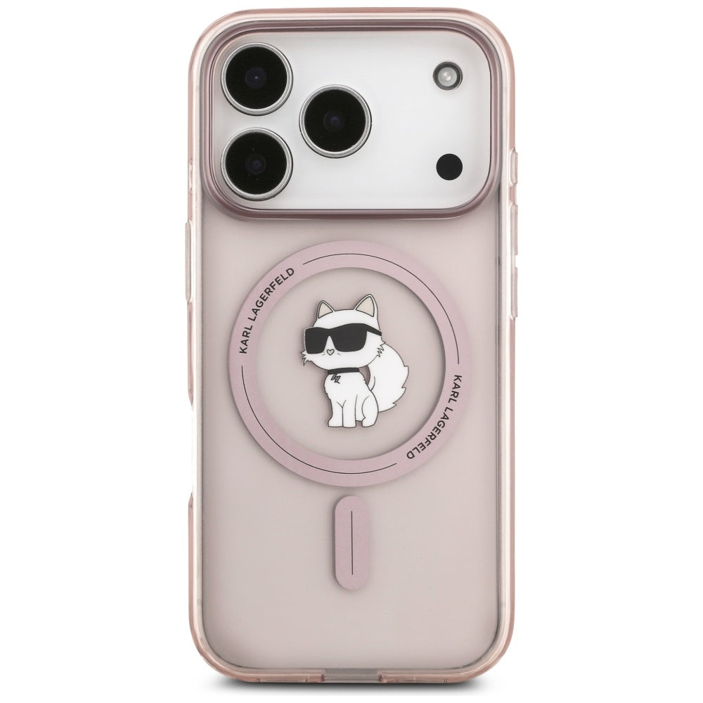 MagSafe Hülle für Apple iPhone 17 Pro, Karl Lagerfeld, IML Choupette, Rosa