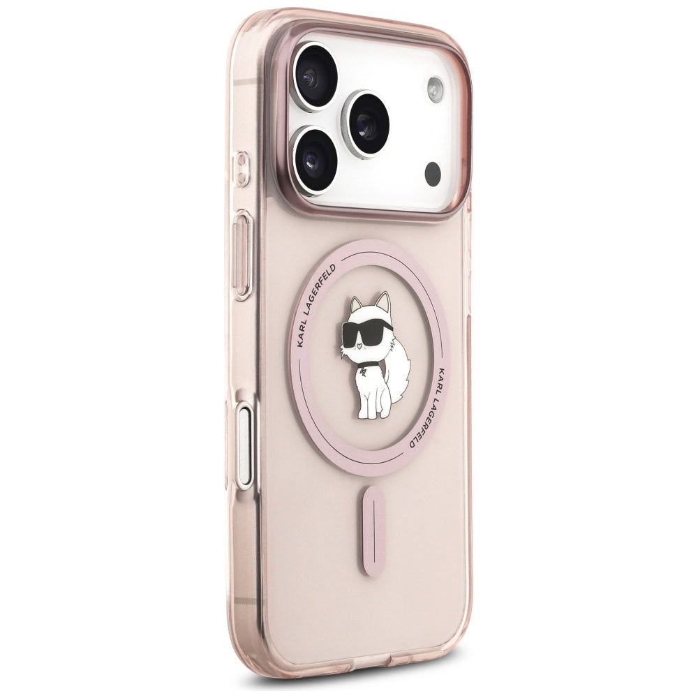 MagSafe Hülle für Apple iPhone 17 Pro, Karl Lagerfeld, IML Choupette, Rosa