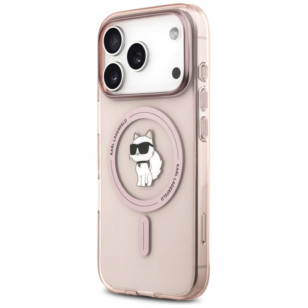 MagSafe Hülle für Apple iPhone 17 Pro, Karl Lagerfeld, IML Choupette, Rosa