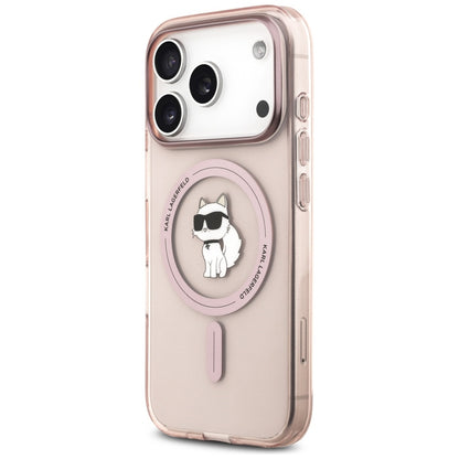 MagSafe Hülle für Apple iPhone 17 Pro, Karl Lagerfeld, IML Choupette, Rosa