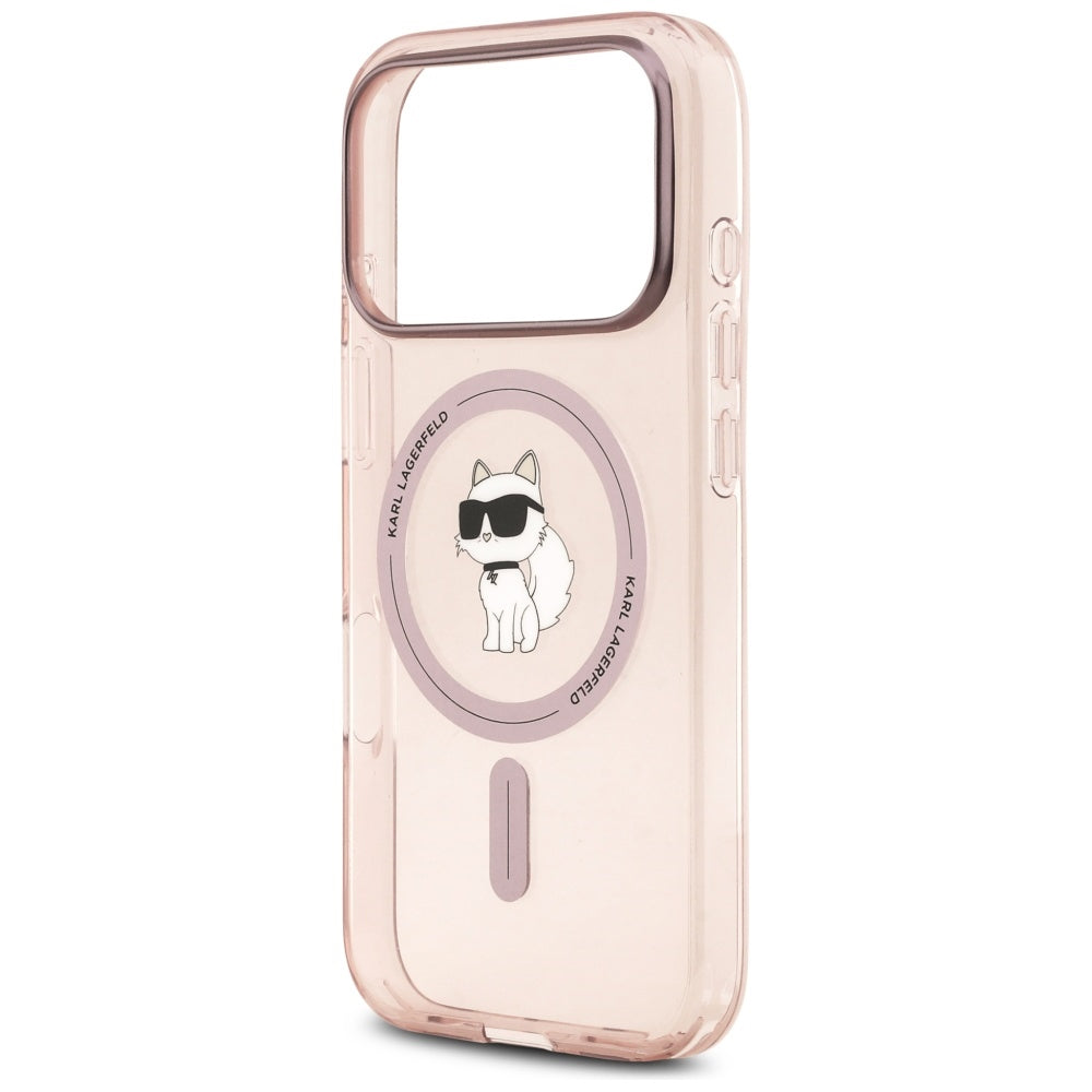 MagSafe Hülle für Apple iPhone 17 Pro, Karl Lagerfeld, IML Choupette, Rosa
