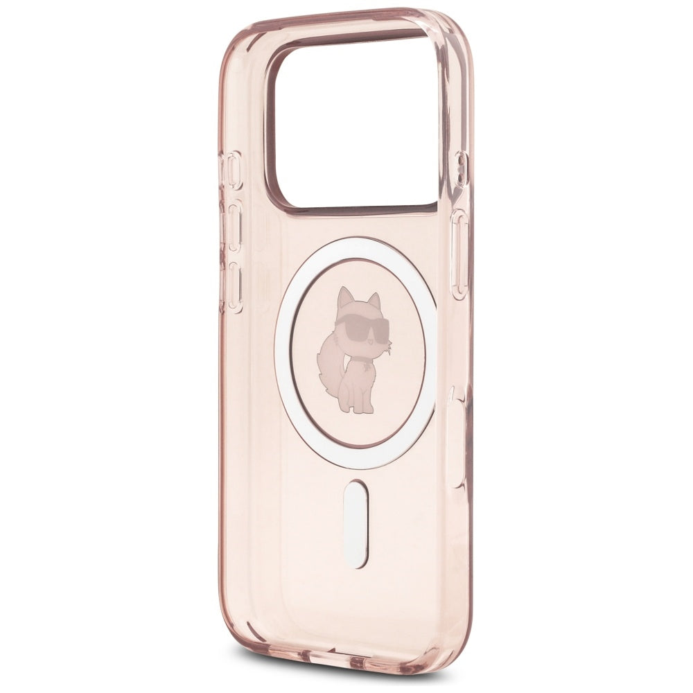 MagSafe Hülle für Apple iPhone 17 Pro, Karl Lagerfeld, IML Choupette, Rosa