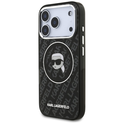MagSafe Hülle für Apple iPhone 17 Pro, Karl Lagerfeld, IML Karl`s Head, Schwarz