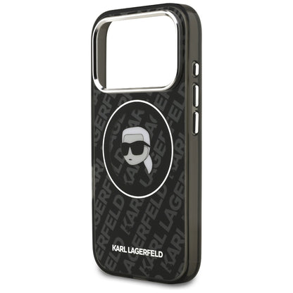MagSafe Hülle für Apple iPhone 17 Pro, Karl Lagerfeld, IML Karl`s Head, Schwarz