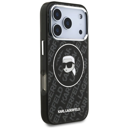 MagSafe Hülle für Apple iPhone 17 Pro, Karl Lagerfeld, IML Karl`s Head, Schwarz