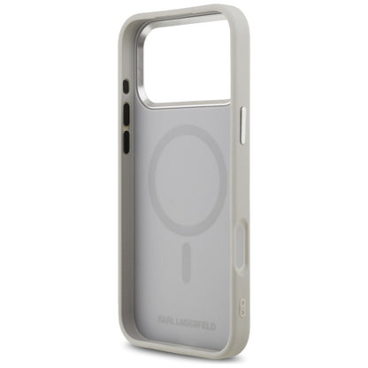 MagSafe Case for Apple iPhone 17 Pro, Karl Lagerfeld, Karl & Choupette Pins, Gray