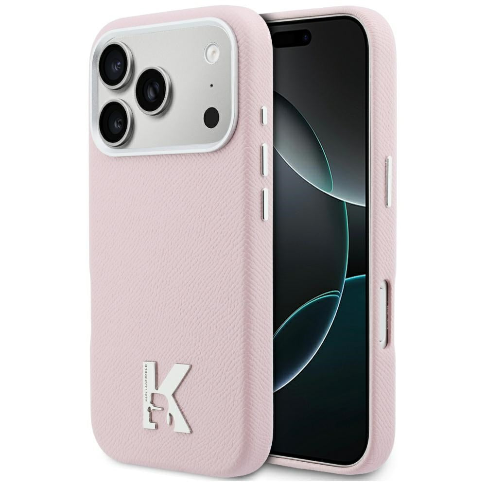 MagSafe Hülle für Apple iPhone 17 Pro, Karl Lagerfeld, Karl Head Logo, Rosa