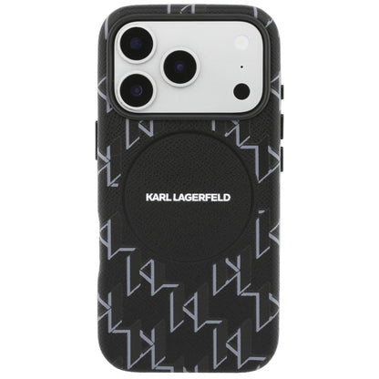 MagSafe Hülle für Apple iPhone 17 Pro, Karl Lagerfeld, KL Monogram Logo, Schwarz