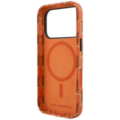 MagSafe Hülle für Apple iPhone 17 Pro, Karl Lagerfeld, KL Monogram Logo, Orange