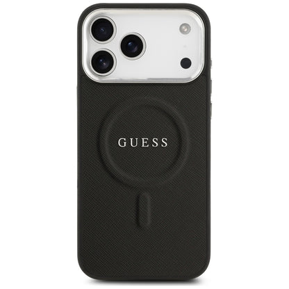 MagSafe Hülle für Apple iPhone 17 Pro Max, Guess, Classic Logo, Schwarz