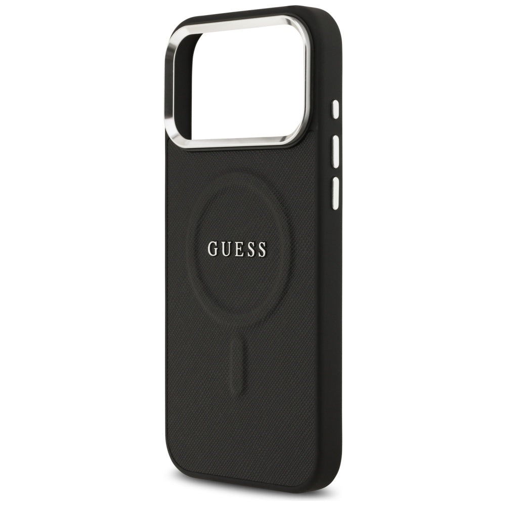 MagSafe Hülle für Apple iPhone 17 Pro Max, Guess, Classic Logo, Schwarz