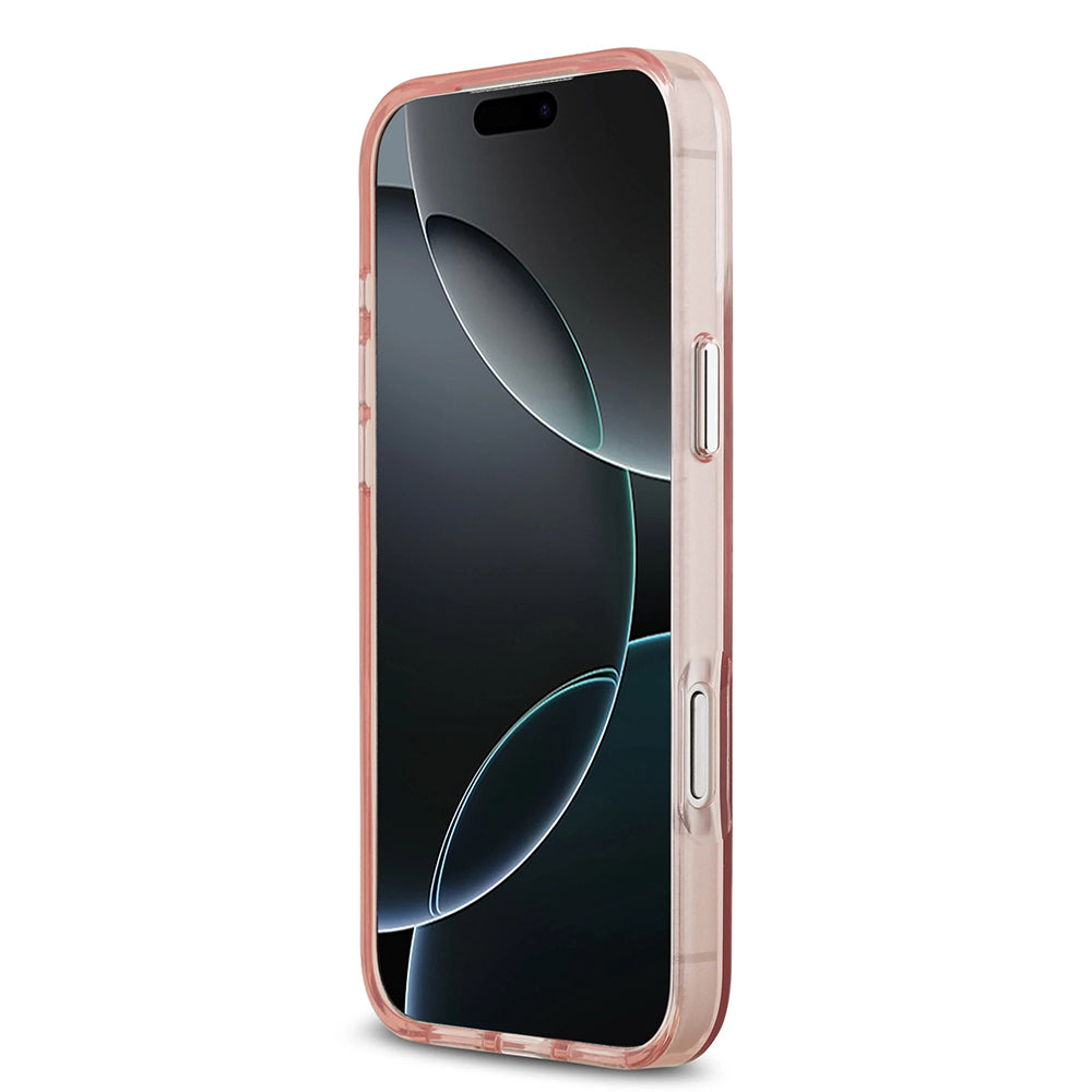 MagSafe Hülle für Apple iPhone 17 Pro Max, Guess, IML Gradient Triangle Logo, Rosa