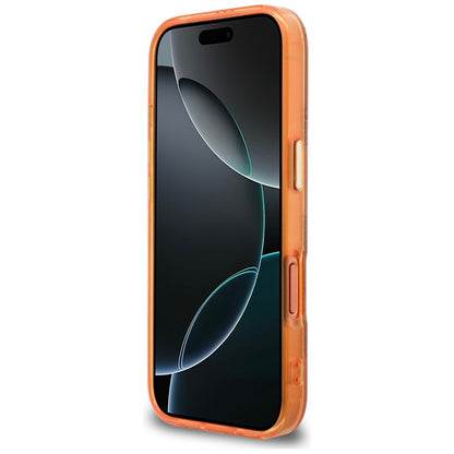 MagSafe Hülle für Apple iPhone 17 Pro Max, Guess, IML Peony Dot, Orange