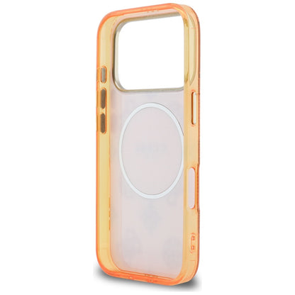 MagSafe Hülle für Apple iPhone 17 Pro Max, Guess, IML Peony Dot, Orange