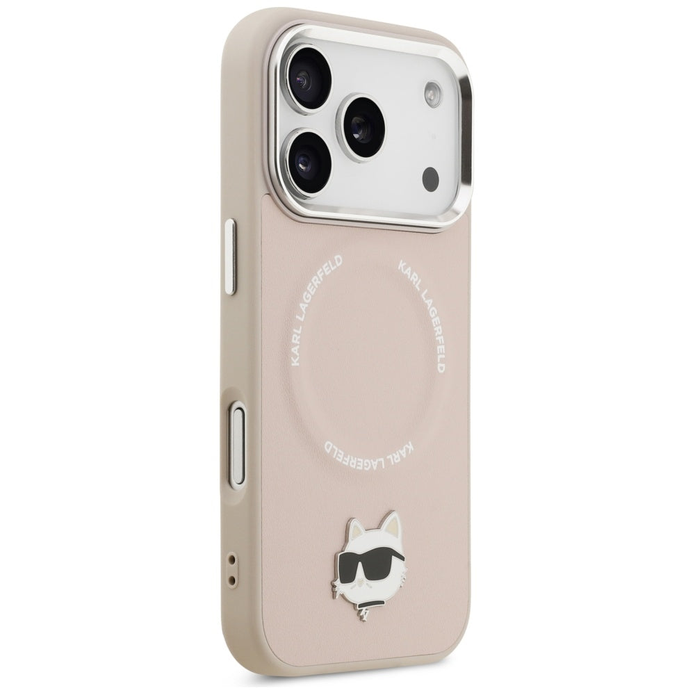 MagSafe Case for Apple iPhone 17 Pro Max, Karl Lagerfeld, Choupette Pin, Pink