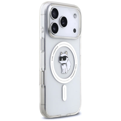 MagSafe Hülle für Apple iPhone 17 Pro Max, Karl Lagerfeld, IML Choupette, Transparent
