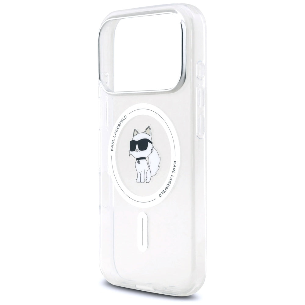 MagSafe Hülle für Apple iPhone 17 Pro Max, Karl Lagerfeld, IML Choupette, Transparent