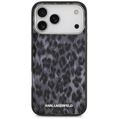 MagSafe Hülle für Apple iPhone 17 Pro Max, Karl Lagerfeld, IML Leopard Muster, Schwarz
