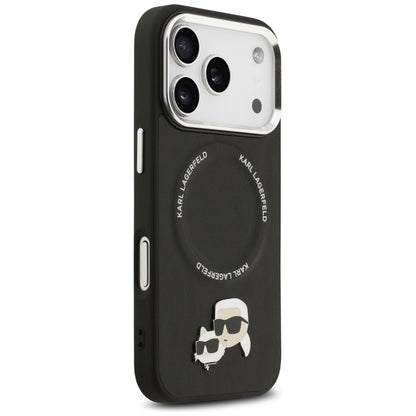 MagSafe Hülle für Apple iPhone 17 Pro Max, Karl Lagerfeld, Karl & Choupette Pins, Schwarz