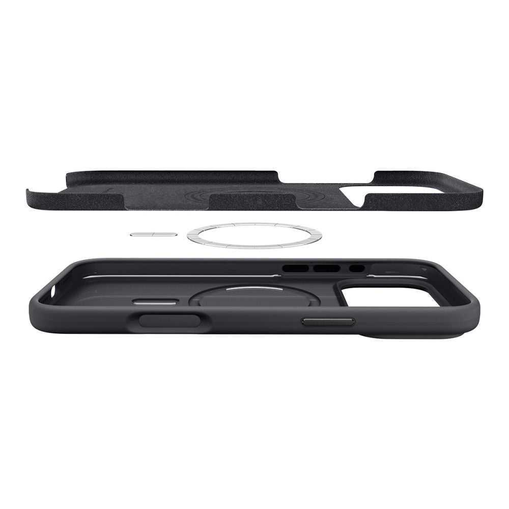 MagSafe Hülle für Apple iPhone 17 Pro Max, Spigen, Silicone Fit, Schwarz
