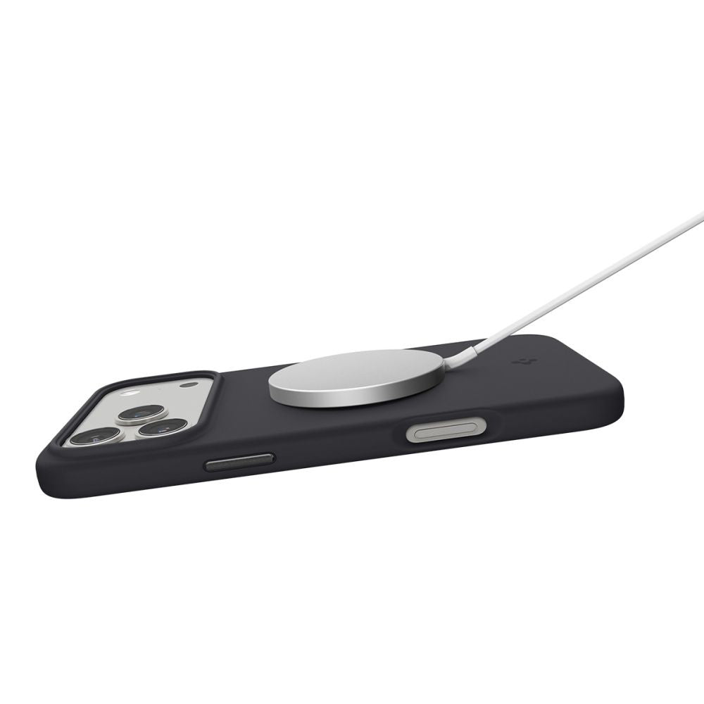 MagSafe Hülle für Apple iPhone 17 Pro Max, Spigen, Silicone Fit, Schwarz