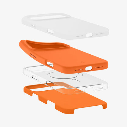 MagSafe-Hülle für Apple iPhone 17 Pro Max, Spigen, Silicone Fit, Orange ACS11378