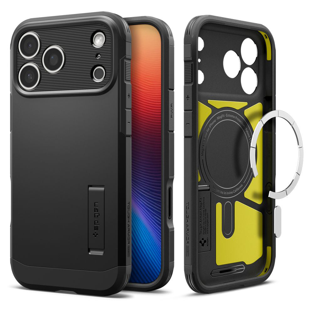 MagSafe Hülle für Apple iPhone 17 Pro Max, Spigen, Tough Armor T, Schwarz