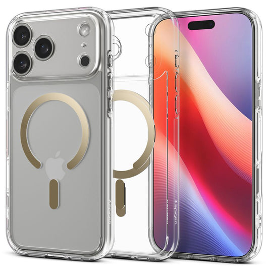 MagSafe Hülle für Apple iPhone 17 Pro Max, Spigen, Ultra Hybrid, Transparent Gold