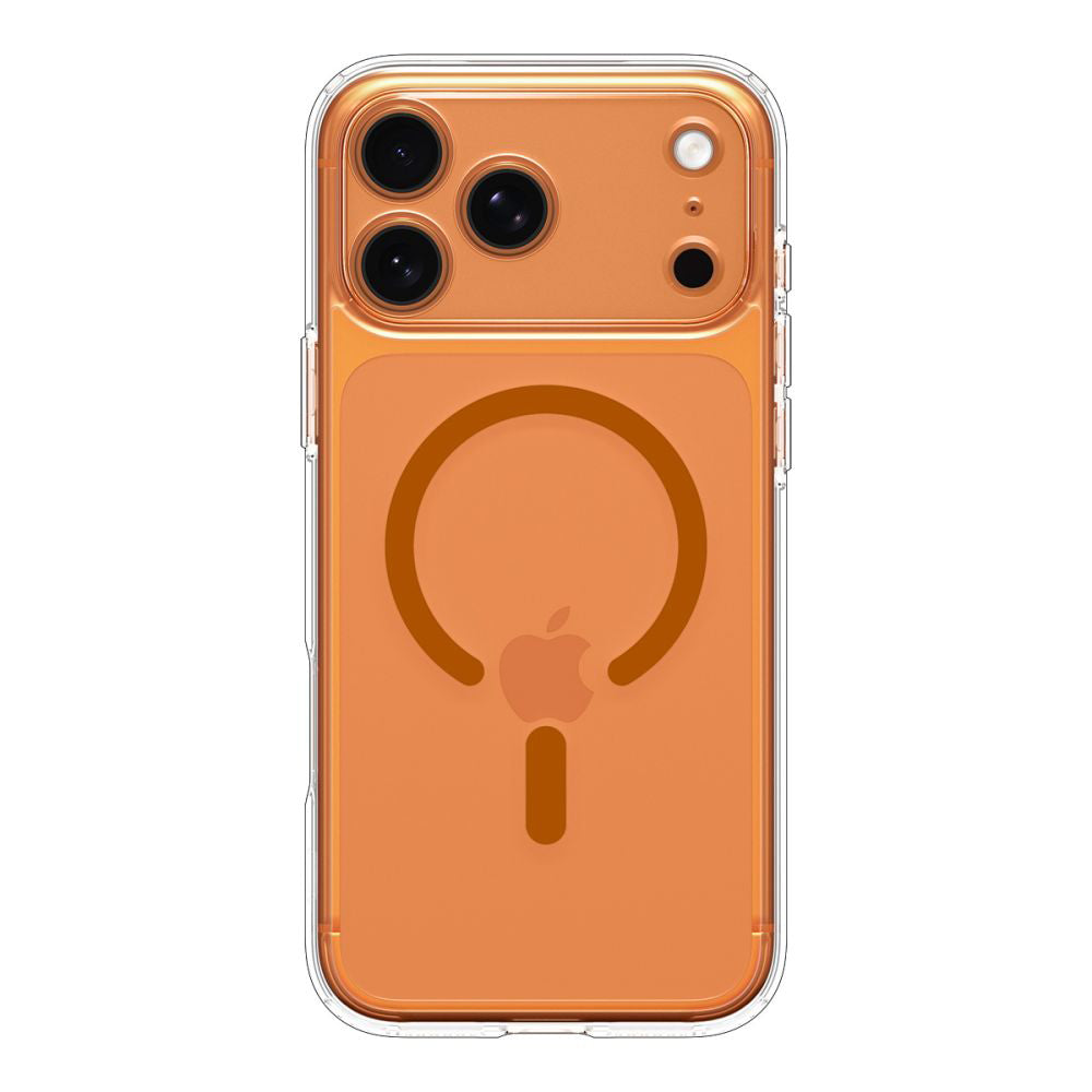 MagSafe Hülle für Apple iPhone 17 Pro Max, Spigen, Ultra Hybrid, Transparent Orange