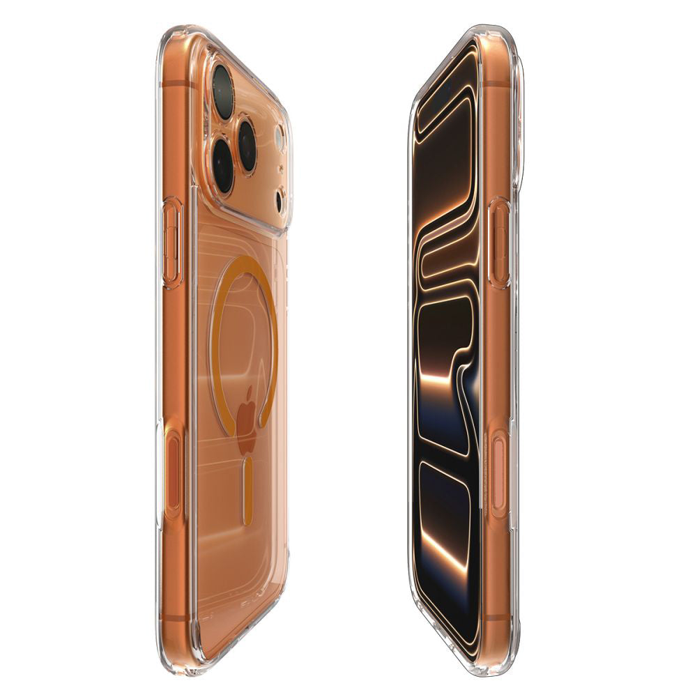 MagSafe Hülle für Apple iPhone 17 Pro Max, Spigen, Ultra Hybrid, Transparent Orange