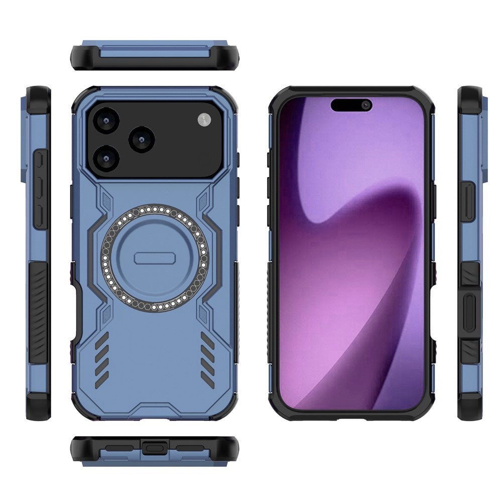 MagSafe Hülle für Apple iPhone 17 Pro Max, Techsuit, ArmorMag, Blau