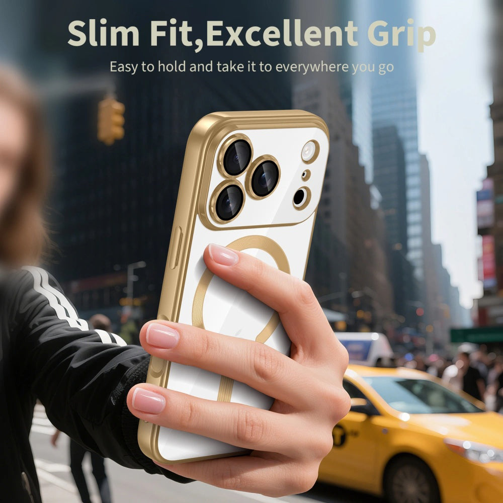 MagSafe Hülle für Apple iPhone 17 Pro Max, Techsuit, Luxury Crystal, Helles Lila