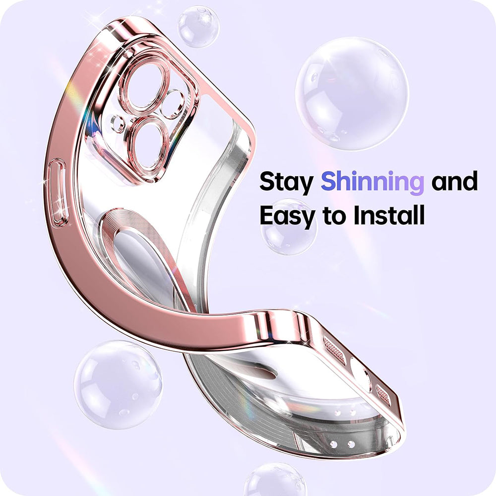 MagSafe Case for Apple iPhone 17 Pro Max, Techsuit, Luxury Glitter, Pink