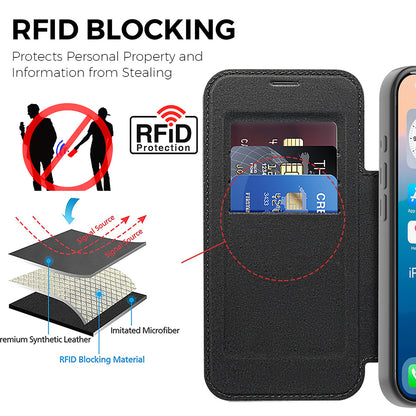 MagSafe Case for Apple iPhone 17 Pro Max, Techsuit, SmartMag Book, Gray