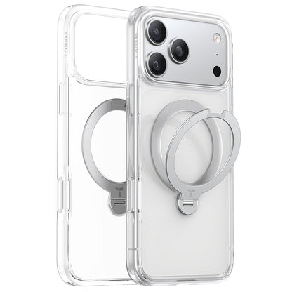 MagSafe Hülle für Apple iPhone 17 Pro Max, Torras, Ostand Spin, Transparent