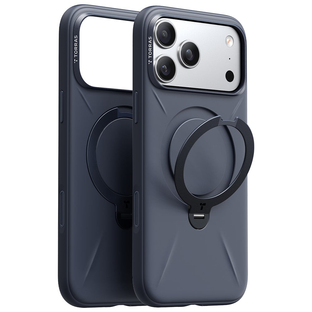 MagSafe Hülle für Apple iPhone 17 Pro Max, Torras, QPRO Silikon, Blau