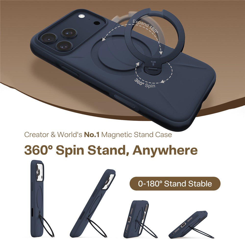 MagSafe Hülle für Apple iPhone 17 Pro Max, Torras, QPRO Silikon, Blau
