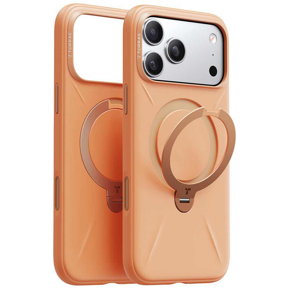 MagSafe Hülle für Apple iPhone 17 Pro Max, Torras, QPRO Silikon, Orange