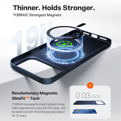 MagSafe Hülle für Apple iPhone 17 Pro Max, Torras, SlimFit, Transparent