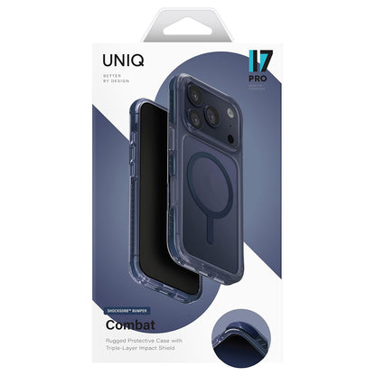 MagSafe Hülle für Apple iPhone 17 Pro Max, UNIQ, Combat MagClick, Blau