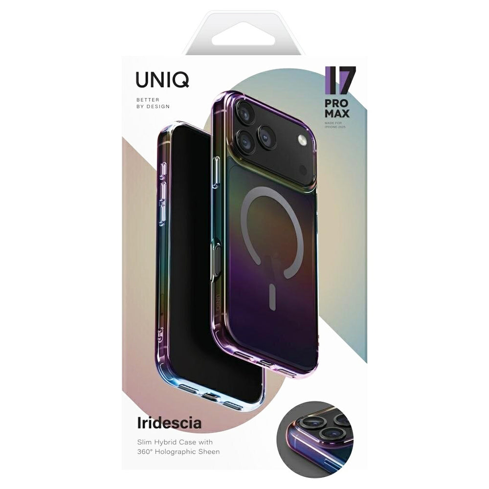 MagSafe Case for Apple iPhone 17 Pro Max, UNIQ, Iridescia MagClick, Aurora