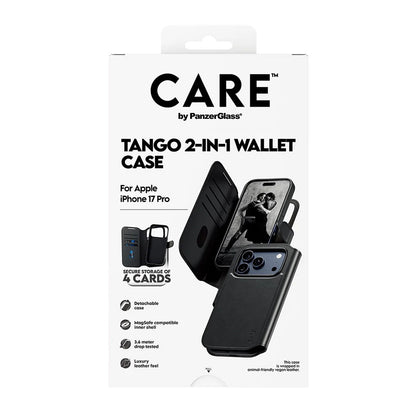 MagSafe Hülle für Apple iPhone 17 Pro, PanzerGlass, Care Feature Tango Two-in-One, Schwarz