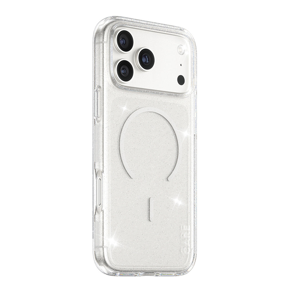 MagSafe Hülle für Apple iPhone 17 Pro, PanzerGlass, Care Urban Explorer Star Lit, Transparent Weiß