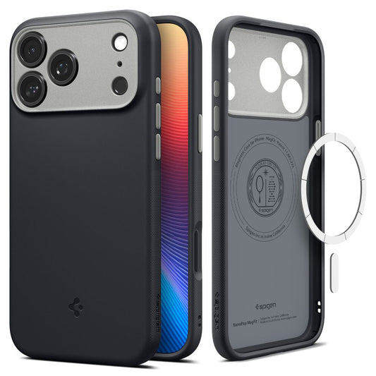MagSafe Hülle für Apple iPhone 17 Pro, Spigen, Caseology Nano Pop, Schwarz