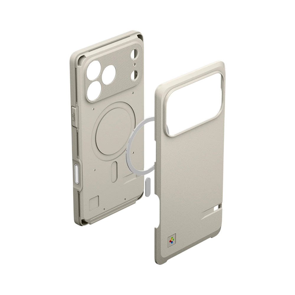 MagSafe-Hülle für Apple iPhone 17 Pro, Spigen, Classic LS, Creme ACS10479