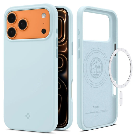 MagSafe Hülle für Apple iPhone 17 Pro, Spigen, Silicone Fit, Blau