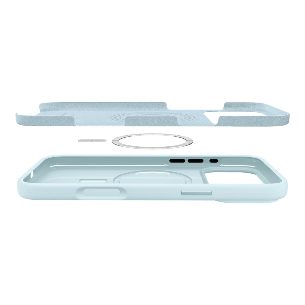 MagSafe Hülle für Apple iPhone 17 Pro, Spigen, Silicone Fit, Blau