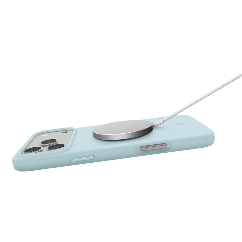 MagSafe Hülle für Apple iPhone 17 Pro, Spigen, Silicone Fit, Blau
